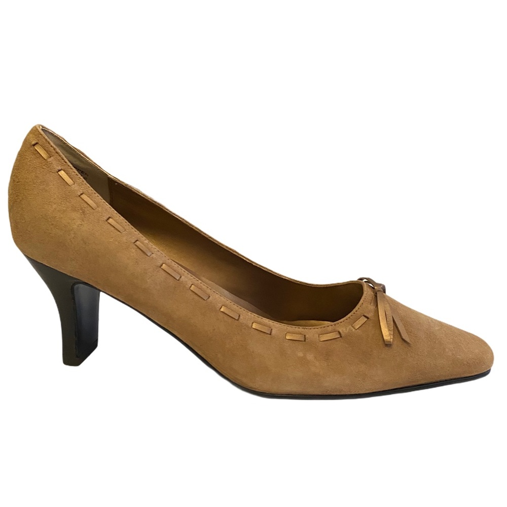 JENNIFER MOORE Tan Suede Pumps